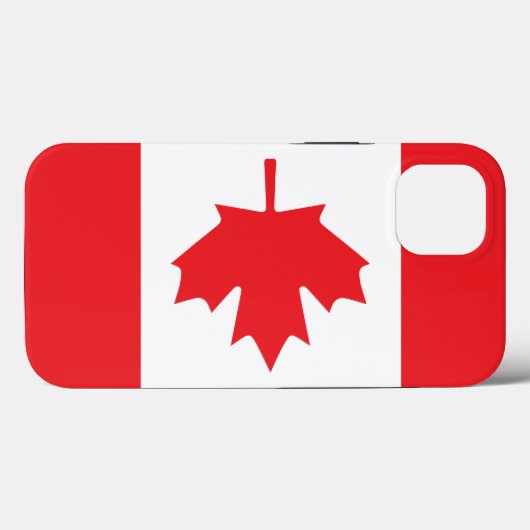 カエデ赤と白ル葉付きカナダ国旗 Case-Mate iPhoneケース (裏面 (横))