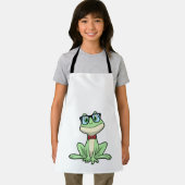 カエルおたく学生眼鏡タイ エプロン (インサイチュ)
