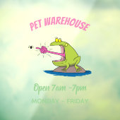 カエルおもしろいとフライ ウィンドウサイン (シート3)