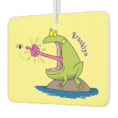 カエルおもしろいとフライ カーエアーフレッシュナー (左)