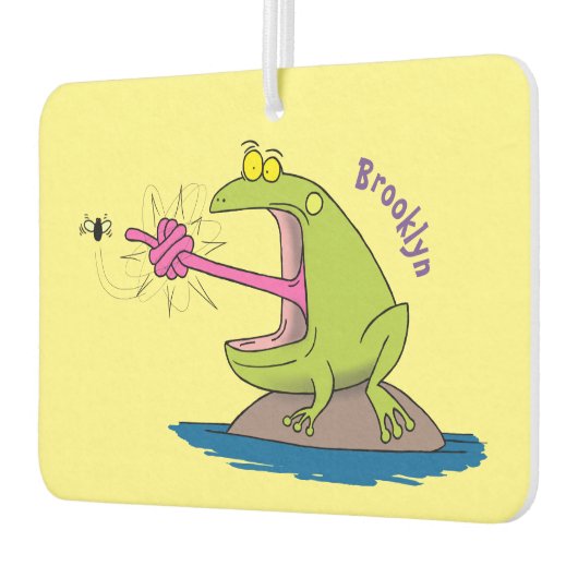 カエルおもしろいとフライ カーエアーフレッシュナー (左)