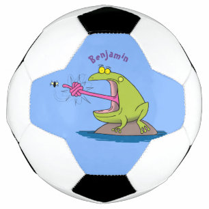 カエルおもしろいとフライ サッカーボール
