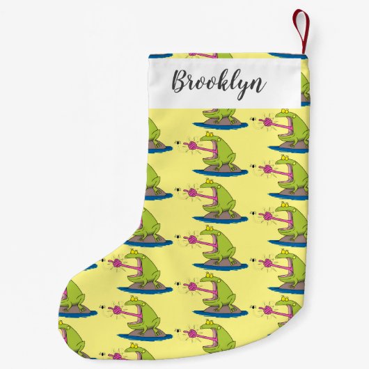 カエルおもしろいとフライ スモールクリスマスストッキング (裏面)
