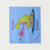 カエルおもしろいとフライ タペストリー (正面)