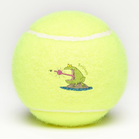 カエルおもしろいとフライ テニスボール (裏面)