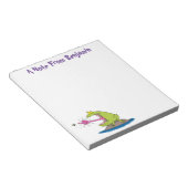 カエルおもしろいとフライ ノートパッド (アングル)