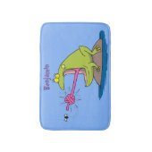 カエルおもしろいとフライ バスマット (正面縦)