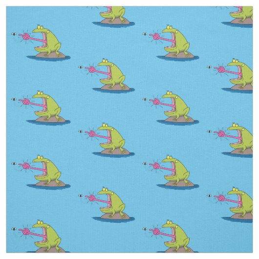 カエルおもしろいとフライ ファブリック (見本)