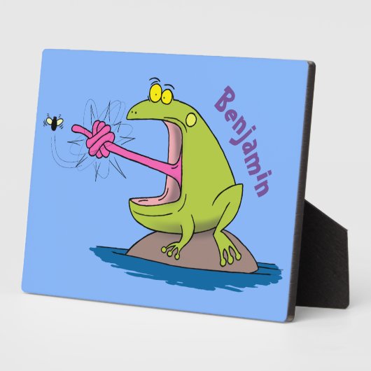 カエルおもしろいとフライ フォトプラーク (側面)