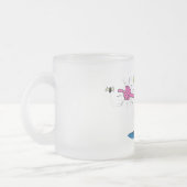 カエルおもしろいとフライ フロストグラスマグカップ (左)