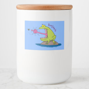 カエルおもしろいとフライ フードラベル