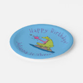 カエルおもしろいとフライ ペーパープレート (アングル)