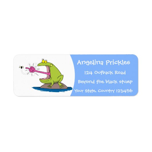カエルおもしろいとフライ ラベル (正面)