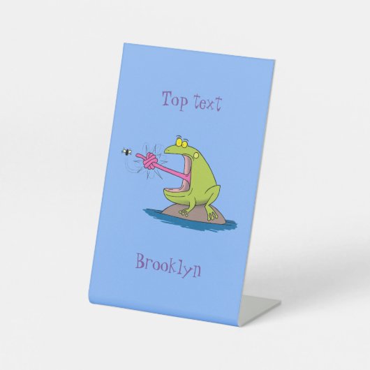 カエルおもしろいとフライ 台座サイン (正面)