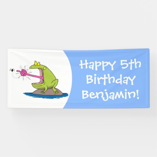 カエルおもしろいとフライ 横断幕 (横)