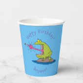カエルおもしろいとフライ 紙コップ (正面)