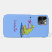 カエルおもしろいとフライ Case-Mate iPhoneケース (裏面(横))