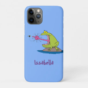 カエルおもしろいとフライ iPhone 11 PROケース