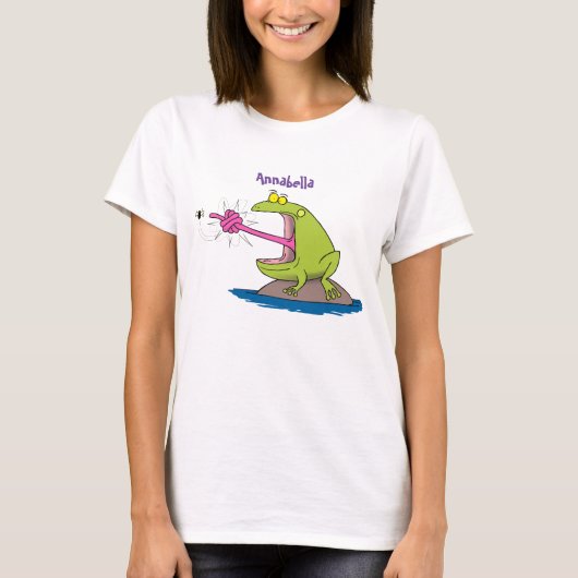 カエルおもしろいとフライ Tシャツ (正面)