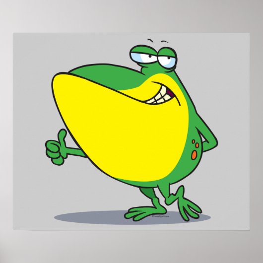 カエルおもしろいのカエルを吐く漫画 ポスター (正面)