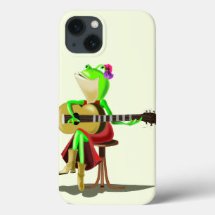 カエルおもしろいのギターを使ったiPhoneケ遊ース iPhone 13ケース