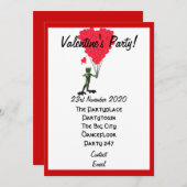 カエルおもしろいのパーティー 招待状 (正面/裏面)