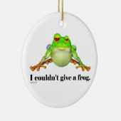 カエルおもしろいの与え漫画できなかった セラミックオーナメント (右)