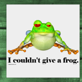 カエルおもしろいの与え漫画できなかった ポスター