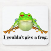 カエルおもしろいの与え漫画できなかった マウスパッド (正面)