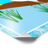 カエルおもしろいの喉を詰まらせる感動的鳥ポスター フォトプリント            (角)