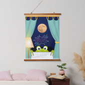 カエルおもしろいの驚いた目 吊り下げ型タペストリー (寝室)