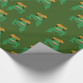 カエルおもしろいアート ラッピングペーパー (角)