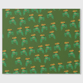 カエルおもしろいアート ラッピングペーパー (フラット)