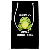 カエルおもしろいプンダークBG スモールペーパーバッグ (正面)