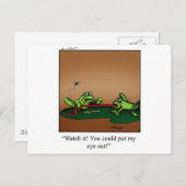 カエルおもしろいマンガアートギフト! ポストカード (正面/裏面)