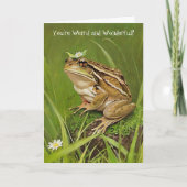 カエルおもしろい友風変わり友かわいいユーモア友情カード カード (正面)