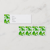 カエルおもしろい感情不機嫌好奇心旺盛なカエル スキニー名刺 (正面/裏面)