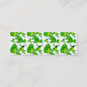 カエルおもしろい感情不機嫌好奇心旺盛なカエル スキニー名刺 (裏面)