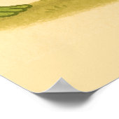 カエルおもしろい歩くズザードッグ ポスター (角)