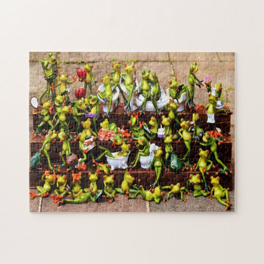 カエルおもしろい類 ジグソーパズル (横)