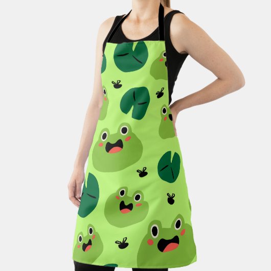 カエルおもしろい エプロン (インサイチュ)
