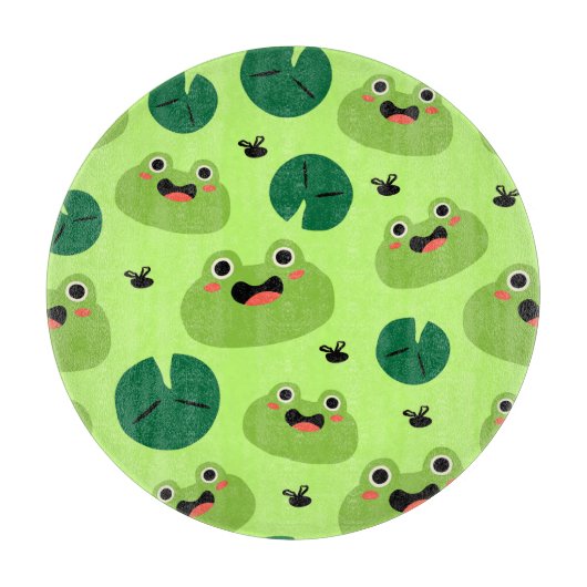 カエルおもしろい カッティングボード (正面)