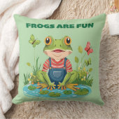 カエルおもしろい クッション (ブランケット)