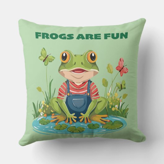 カエルおもしろい クッション (裏面)