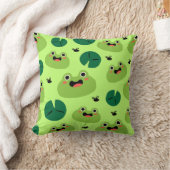 カエルおもしろい クッション (ブランケット)