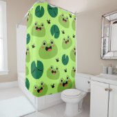 カエルおもしろい シャワーカーテン (インサイチュ)