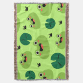 カエルおもしろい スローブランケット (正面縦)