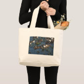 カエルおもしろい ラージトートバッグ (正面(商品))