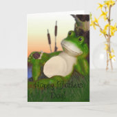 カエルおよびかたつむりの父の日カード カード (黄色い花)