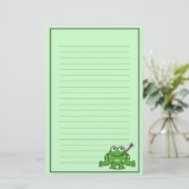 カエルおよびはえの文房具 便箋 (スタンド正面)